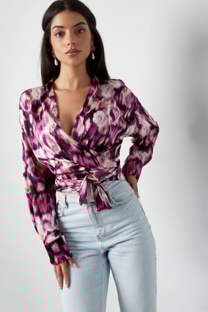 Overslagblouse tijgerprint - groen h5 Afbeelding2