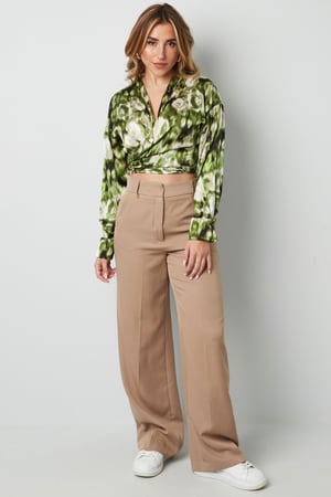 Overslagblouse tijgerprint - groen h5 Afbeelding3