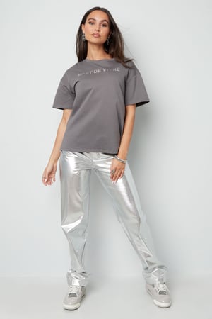T-shirt l'art de vivre - grijs roze h5 Afbeelding3