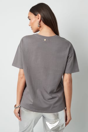 T-shirt l'art de vivre - grijs roze h5 Afbeelding6