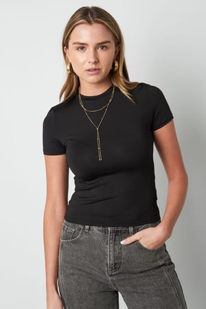 Polyester Women's Short Sleeve Top Fitted Bodycon h5 Picture2