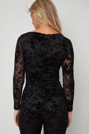 Polyester fiber (polyester) Long sleeve tops Floral print Sexy Fall/Winter  Clothes h5 Picture7