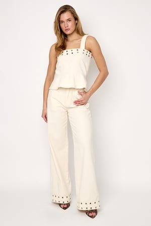 Eyelet Statement Denim Top h5 Picture5