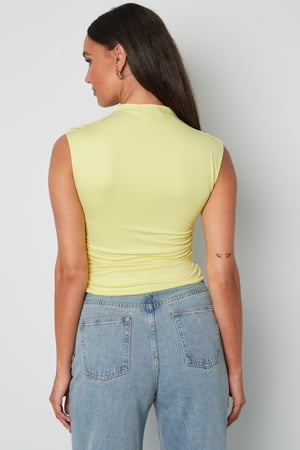 Gathered sleeveless top basic h5 Picture13