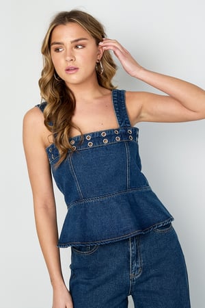 Eyelet Statement Denim Top h5 Picture4