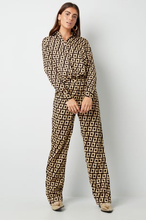 Pants retro print black h5 Picture9