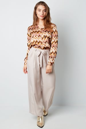 Pantalone lungo dettaglio fiocco beige h5 Immagine5