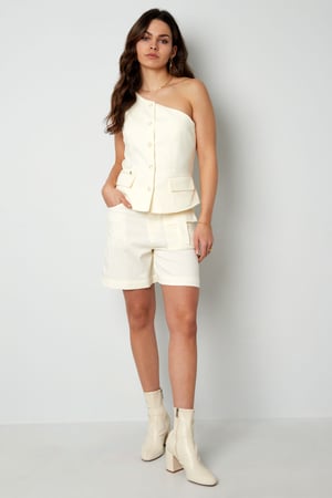 Shorts mit Tasche – Creme  h5 Bild5