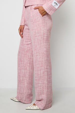 Polyester fiber (polyester) Straight pants Checkered Elegant Fall/Winter  Clothes h5 Picture6