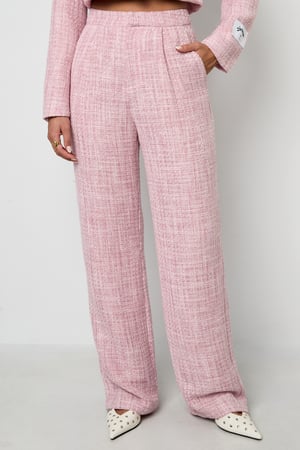 Polyester fiber (polyester) Straight pants Checkered Elegant Fall/Winter  Clothes h5 Picture8