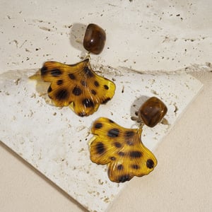 1 Pair Retro Leopard Leaf Acrylic Drop Earrings h5 Picture5