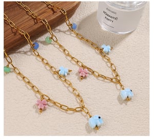 1 Piece Oceanic Stainless Steel Gold Color Pendant Necklace h5 Picture3
