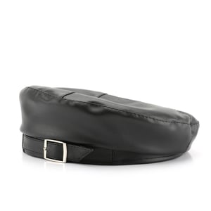 1 Piece Retro Elegant Solid Color PU Beret h5 