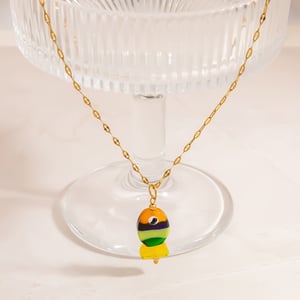 Halsketten mit Fisch-Anhänger in Goldfarbe h5 Bild3