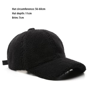 1 Piece Casual Solid Color Plush Baseball Cap h5 