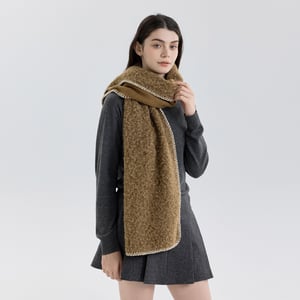 1 Piece Solid Color Solid Color Loop Yarn Scarf with Minimalist Hemming h5 Picture3