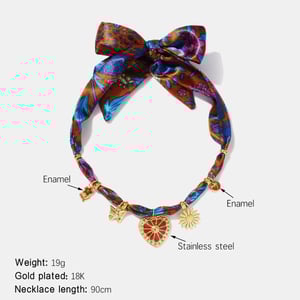 Enamel Heart Stainless Steel Pendant Necklaces h5