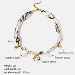 Moon Stainless Steel  Gold Color Pendant Necklace h5