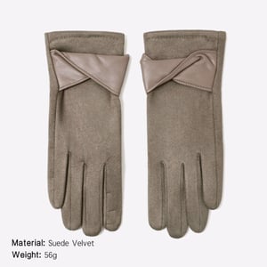 1 Pair Elegant Suede & Leather Winter Gloves h5 Picture2