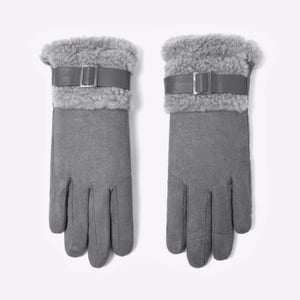 1 Pair Elegant Thickened Suede Winter Gloves h5