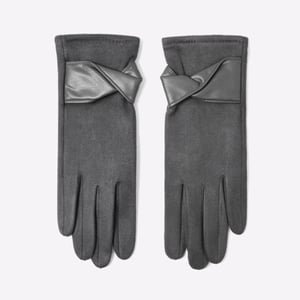 1 Pair Elegant Suede & Leather Winter Gloves h5 Picture4
