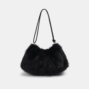 1 Piece Strap Knot Furry Solid Color Women's Shoulder Bags h5