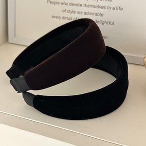 1 bandeau à cheveux en velours à large bord, style simple et tendance pour femme h5 Image3