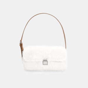 1 Piece Furry Elegant Square Buckle  Solid  Women's Shoulder Bags h5