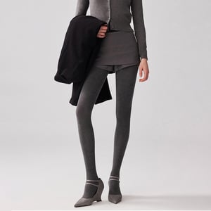 Collant femme en pur coton extensible, couleur unie (1 pièce) h5 Image2