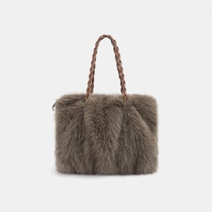 1 Piece Luxurious  Furry Pleat Solid Color  Women's Shoulder Bags h5 Picture2