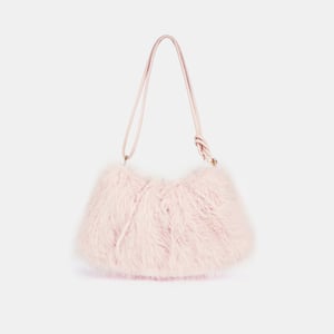 1 Piece Strap Knot Furry Solid Color Women's Shoulder Bags h5 Picture4
