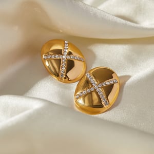 JD Designermodell! Diamant-/tropfenförmige Diamantohrringe aus 18 Karat Gold und Edelstahl im europäischen und amerikanischen Stil, einfache Ohrringe im kalten Stil h5 Bild9