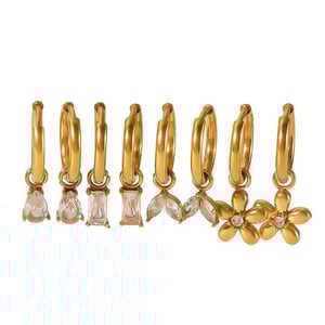 1 Paar exquisite und modische geometrische Ohrringe mit rechteckigem Zirkonia-Anhänger aus 18 Karat vergoldetem Edelstahl für Damenschmuck zum täglichen Tragen h5 Bild4