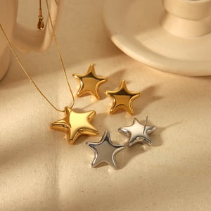 1 piece simple series classic geometric stainless steel  gold plated women pendant necklaces h5 Picture3