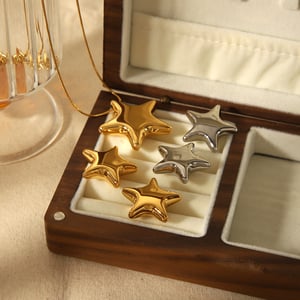 1 piece simple series classic geometric stainless steel  gold plated women pendant necklaces h5 Picture2