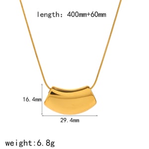 1 Stück Simple Series Tägliche geometrische 18 Karat vergoldete Kettenhalsketten h5 Bild6
