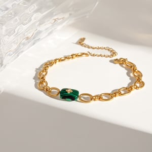 1 stück ethnische serie elegante geometrische edelstahl  vergoldet damen charm armbänder h5 Bild5