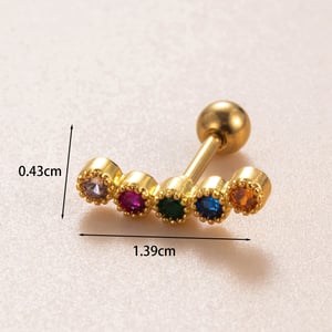 1 Piece Simple Series Simple Flower Copper No Plating Material Zircon Women Stud Earrings h5 Picture5