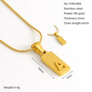 1 piece simple series hip-pop/rock letter stainless steel  gold plated unisex pendant necklaces h5 Picture8