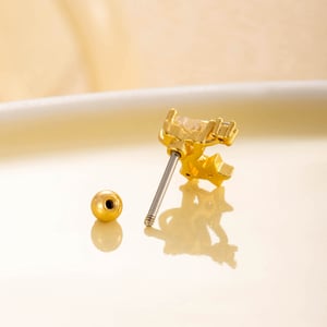 1 Piece Simple Series Simple Heart Titanium Steel No Plating Material Zircon Women Stud Earrings h5 Picture6