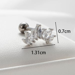 1 Piece Simple Series Simple Animal Titanium Steel No Plating Material Zircon Women Stud Earrings h5 Picture3