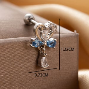 1 Piece Simple Series Simple Heart Titanium Steel No Plating Material Zircon Women Stud Earrings h5 Picture3