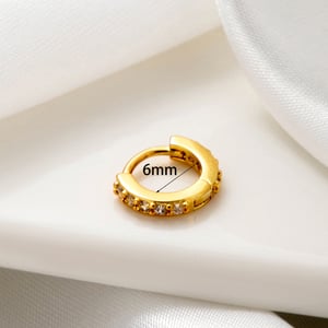 1 Piece Simple Series Simple Geometric Copper No Plating Material Zircon Women Hoop Earrings h5 Picture4