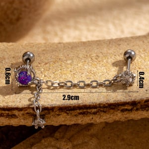 1 Piece Simple Series Classic Flower Titanium Steel No Plating Material Zircon Women Stud Earrings h5 Picture4