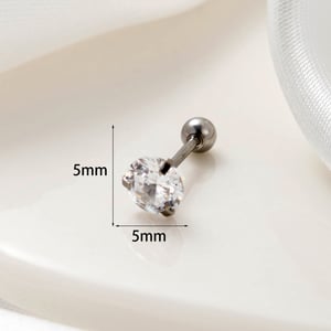 1 Piece Simple Series Classic Geometric Copper No Plating Material Zircon Women Stud Earrings h5 Picture6