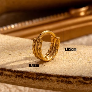 1 Piece Simple Series Simple Geometric Titanium Steel No Plating Material Women Stud Earrings h5 Picture4