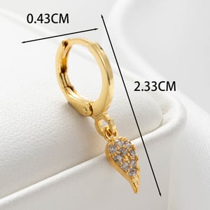 1 Piece Simple Series Classic Flower Copper No Plating Material Zircon Women Stud Earrings h5 Picture5