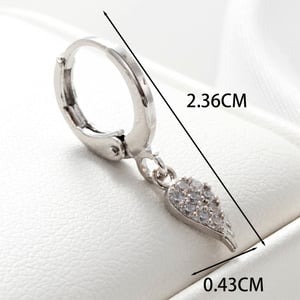 1 Piece Simple Series Daily Geometric Copper No Plating Material Zircon Women Stud Earrings h5 Picture5