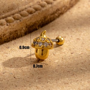 1 Piece Simple Series Simple Geometric Copper No Plating Material Zircon Women Stud Earrings h5 Picture6