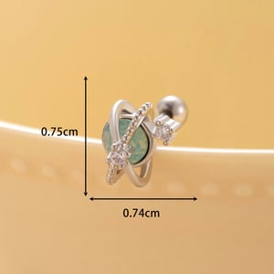 1 Stück Simple Series Klassische geometrische Titanstahl ohne Beschichtungsmaterial Zirkon Damen Ohrstecker h5 Bild3